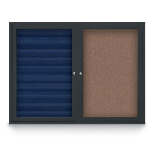 Corkboard, Burgundy/Black, 72" X36"